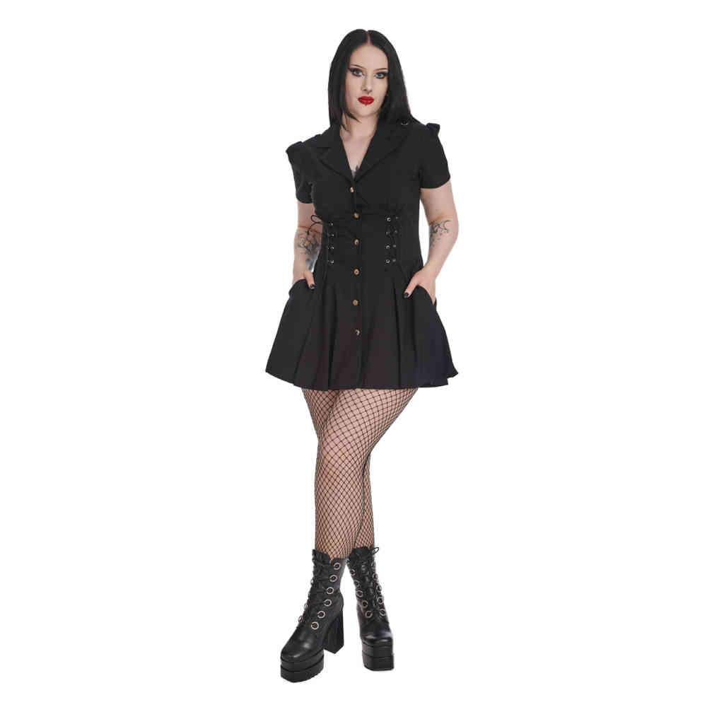 Banned - Dreamscape Laced Robe évasée - Noir